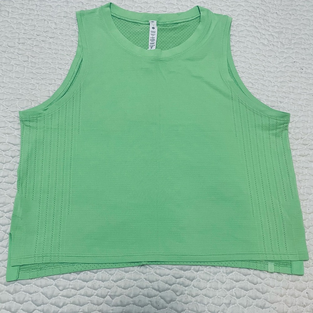 Lululemon Athletica Vibrant Green Sleeveless Tank Top